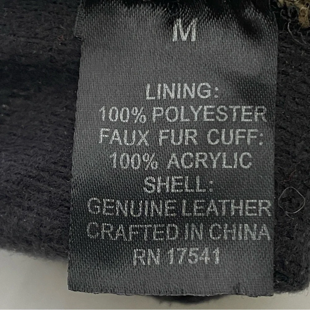 Ellen Tracy Women's Casual Dress Black Leather Drive Gloves